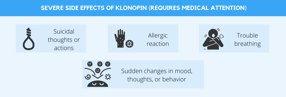 Severe side effects of using Klonopin